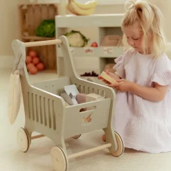 Little Dutch Rollenspel|Houten Speelgoed^Houten winkelwagen - Groen