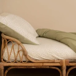 Little Dutch Hoeslakens^Junior hoeslaken - Groen - Maat Junior - Essentials - Blueberry Leaves