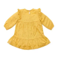 Little Dutch Meisjes Kleding|Kinderkleding^Jurk lange mouw - Geel - Little Farm
