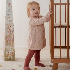 Little Dutch Meisjes Kleding|Babykleding^Jurk lange mouw - Roze - Fairy Garden - Fairy Flowers