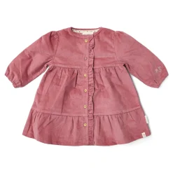 Little Dutch Meisjes Kleding|Kinderkleding^Jurk lange mouw - Roze - Fairy Garden - Corduroy