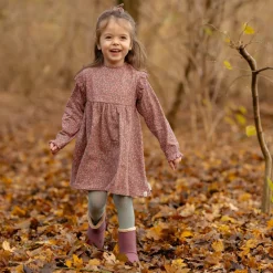 Little Dutch Meisjes Kleding|Kinderkleding^Jurk lange mouw - Roze - Fairy Garden - Bloemen