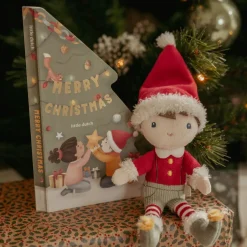 Little Dutch Boeken^Kerstboek met knuffel Jim - Giftset - NL