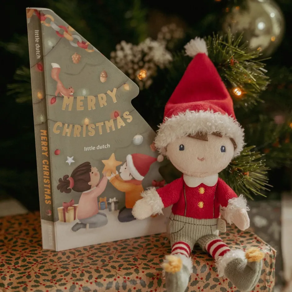 Little Dutch Boeken^Kerstboek met knuffel Jim - Giftset - NL