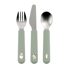 Little Dutch Eten^Kinderbestekset - Groen - Little Farm