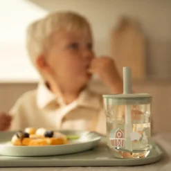 Little Dutch Drinken^Kinderglas 250 ml Met Rietje Little Farm