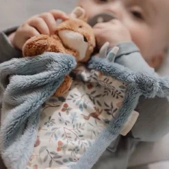 Little Dutch Knuffeldoekjes^Knuffeldoekje print Vos - Blauw - Forest Friends