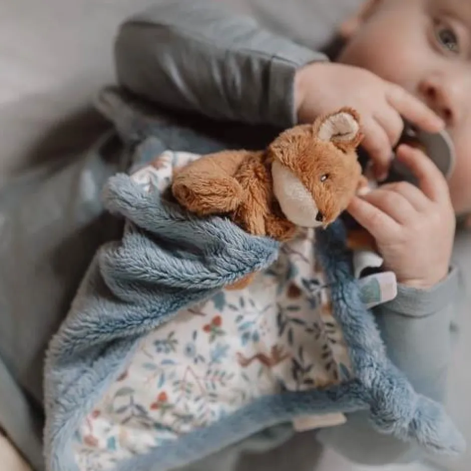 Little Dutch Knuffeldoekjes^Knuffeldoekje print Vos - Blauw - Forest Friends