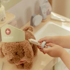 Little Dutch Rollenspel^Knuffelhond in tas – Roze – Essentials