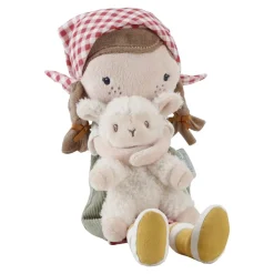 Little Dutch Zachte Poppen|Poppen^Knuffelpop Boerin Rosa met schaap 35cm