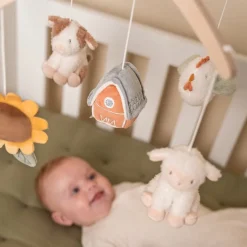 Little Dutch Muziekmobielen|Educatief Speelgoed^Houten muziekmobiel Little Farm