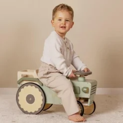 Little Dutch Loopwagens|Houten Speelgoed^Loopauto - Groen - Little Farm