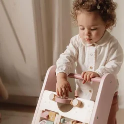 Little Dutch Speelgoed Vanaf 1 Jaar|Houten Speelgoed^Loopwagen - Roze - Fairy Garden