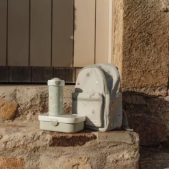 Little Dutch Lunch|Eten^Lunchset - Schoolbeker en lunchbox - Groen - Little Farm