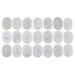 Little Dutch Boeken^Mijlpaal kaarten - Beige - Baby Bunny - EN