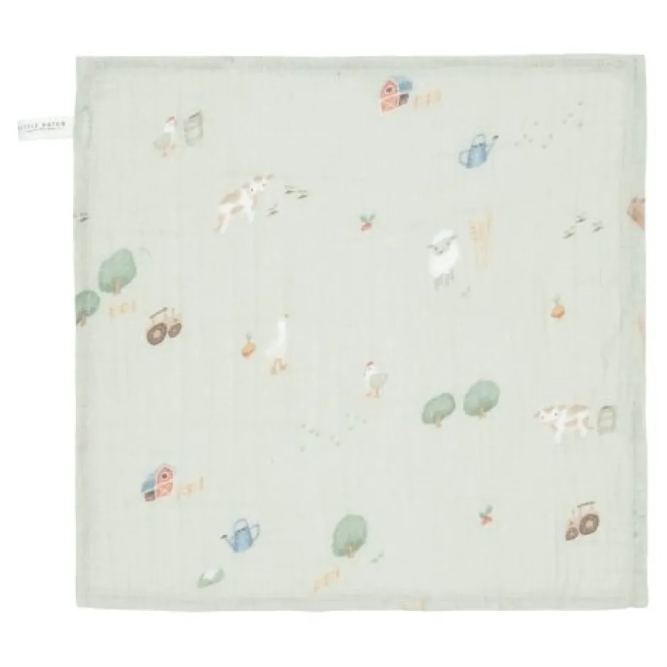 Little Dutch Verzorging Voor Onderweg|Washandjes & Monddoekjes^Monddoekjes set - Groen - Little Farm