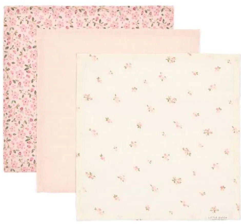 Little Dutch Verzorging Voor Onderweg|Washandjes & Monddoekjes^Monddoekjes set - Roze - Fairy Garden