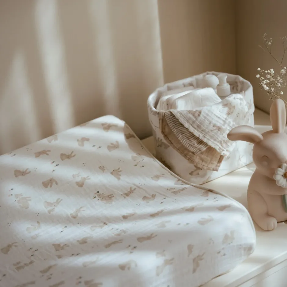 Little Dutch Verzorging Voor Onderweg|Washandjes & Monddoekjes^Monddoekjes set - Wit - Newborn Naturals - Baby Bunny