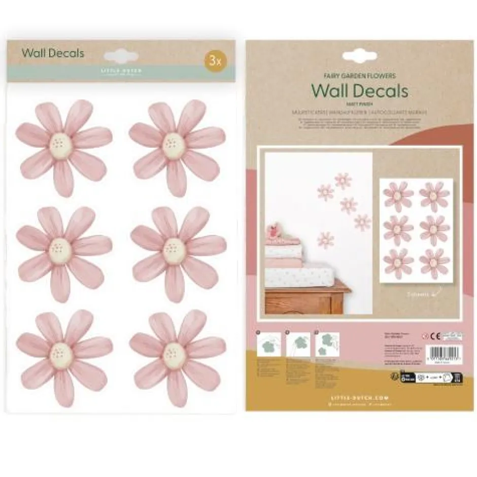 Little Dutch Muurstickers|Decoratie^Muurstickers - Roze - Fairy Garden