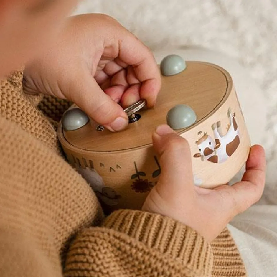 Little Dutch Muziekdoosjes|Muziekmobielen^Muziekdoosje - Groen - Little Farm