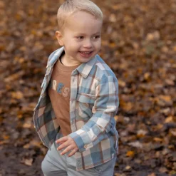 Little Dutch Jongens Kleding|Kinderkleding^Overhemd - Blauw - Forest Friends