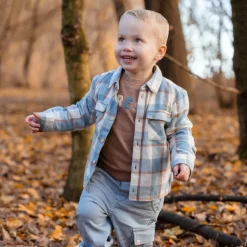 Little Dutch Jongens Kleding|Kinderkleding^Overhemd - Blauw - Forest Friends