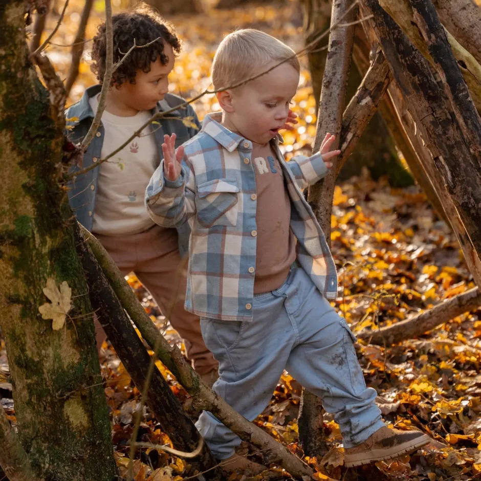 Little Dutch Jongens Kleding|Kinderkleding^Overhemd - Blauw - Forest Friends