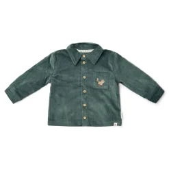 Little Dutch Jongens Kleding|Kinderkleding^Overhemd - Groen - Forest Friends