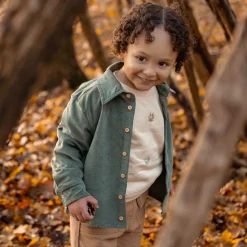 Little Dutch Jongens Kleding|Kinderkleding^Overhemd - Groen - Forest Friends