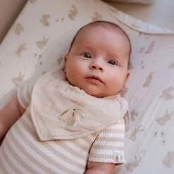 Little Dutch Slabbetjes^2-pack bandana slab - Wit - Newborn Naturals - Baby Bunny