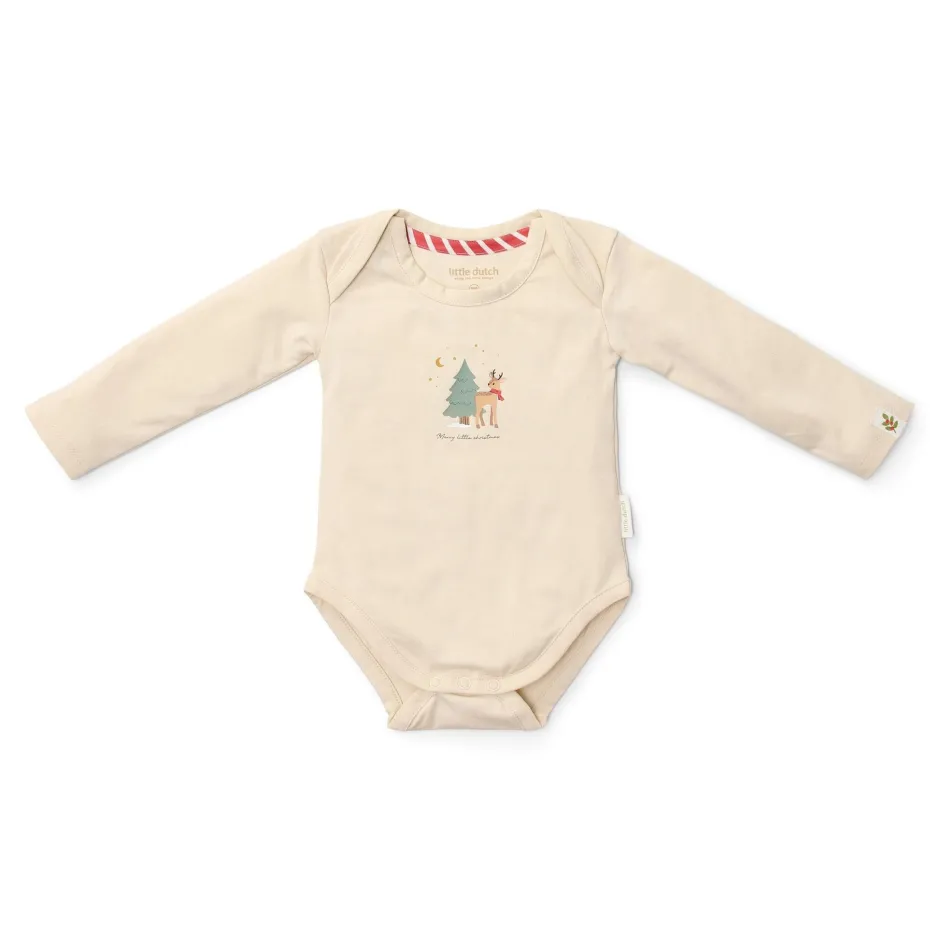 Little Dutch Romper^2-pack kerst romper lange mouw – Beige