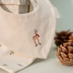 Little Dutch Slabbetjes|Accessoires^2-pack kerst slab – Beige