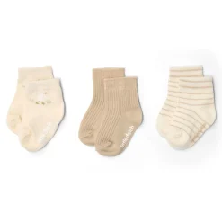 Little Dutch Accessoires|Babykleding^3-pack sokken - Meerkleurig - Newborn Naturals - Little Goose