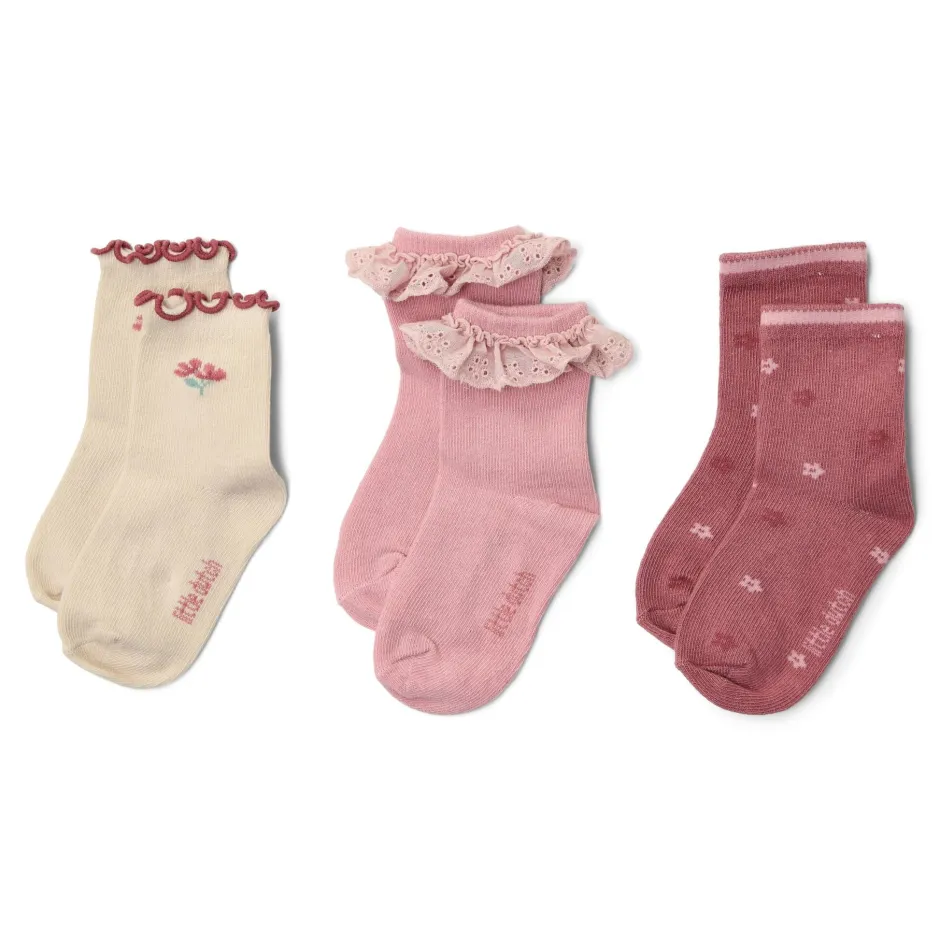 Little Dutch Accessoires|Meisjes Kleding^3-pack sokken - Meerkleurig - Fairy Garden