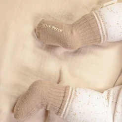 Little Dutch Accessoires|Babykleding^3-pack sokken - Zand - Newborn Naturals - Baby Bunny