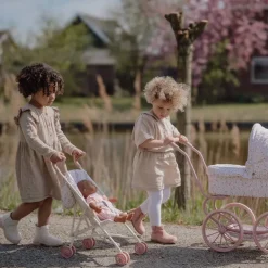 Little Dutch Poppen|Rollenspel^Poppenbuggy – Roze – Essentials – Soft Flowers
