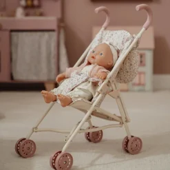 Little Dutch Poppen|Rollenspel^Poppenbuggy – Roze – Essentials – Soft Flowers