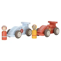 Little Dutch Rollenspel|Houten Speelgoed^Pullback racewagens - Meerkleurig - Essentials