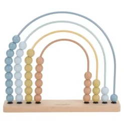Little Dutch Educatief Speelgoed|Houten Speelgoed^Regenboog telraam - Blauw - Forest Friends