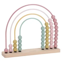 Little Dutch Educatief Speelgoed|Houten Speelgoed^Regenboog telraam - Roze - Fairy Garden