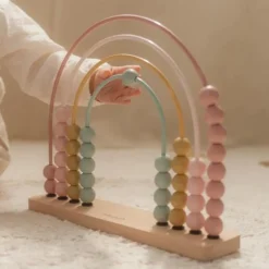 Little Dutch Educatief Speelgoed|Houten Speelgoed^Regenboog telraam - Roze - Fairy Garden