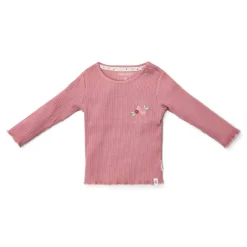 Little Dutch Meisjes Kleding|Kinderkleding^Rib Shirt lange mouw - Roze - Fairy Garden
