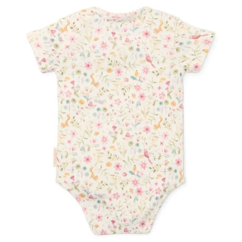 Little Dutch Meisjes Kleding|Babykleding^Romper korte mouw - Wit - Fairy Garden