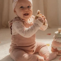 Little Dutch Romper|Meisjes Kleding^Romper lange mouw - Roze - Fairy Garden - Fairy Flowers