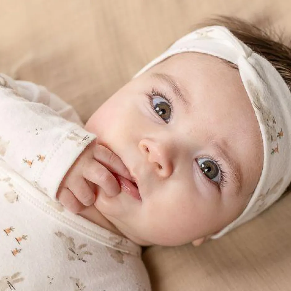 Little Dutch Romper|Babykleding^Romper overslag lange mouw - Wit - Newborn Naturals - Baby Bunny