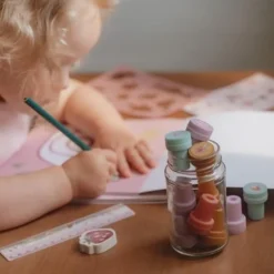 Little Dutch Creatief Speelgoed^Self Inking Stamps - Roze - Fairy Garden