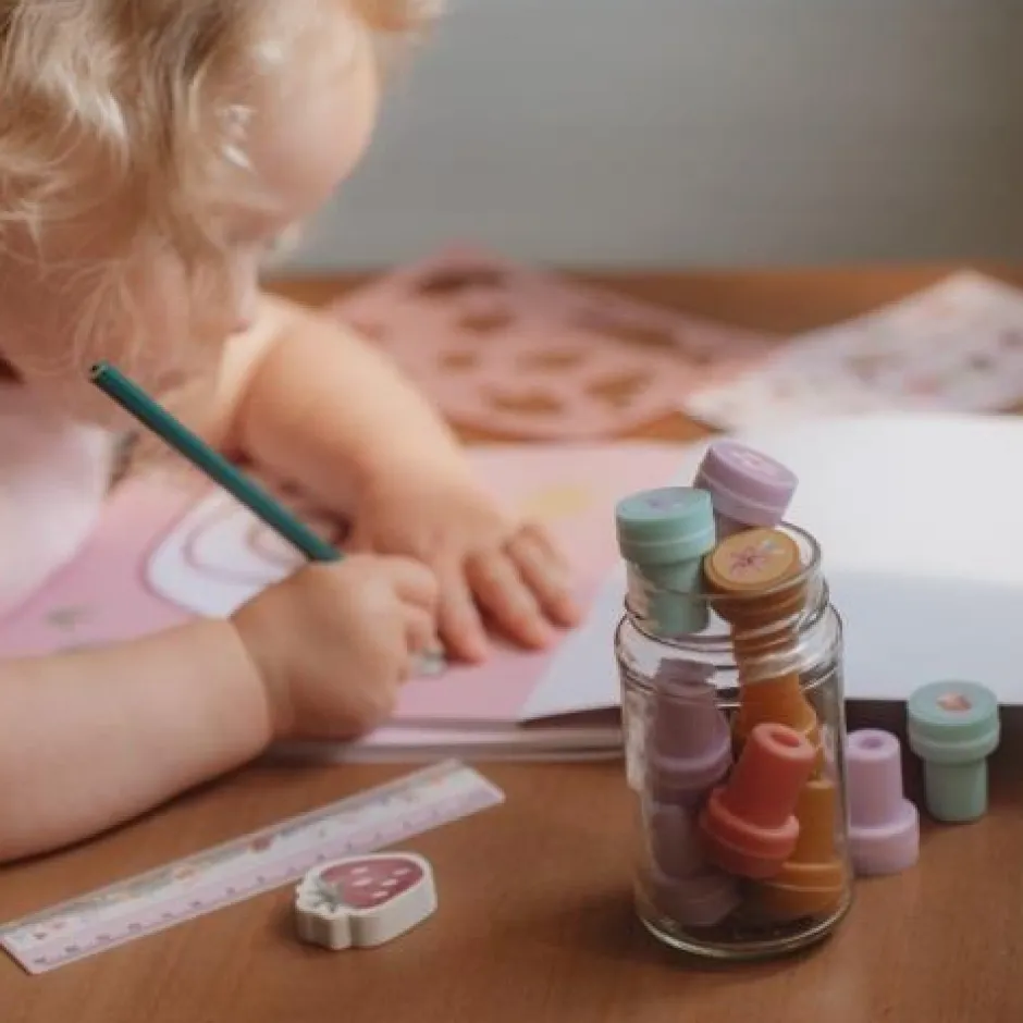 Little Dutch Creatief Speelgoed^Self Inking Stamps - Roze - Fairy Garden