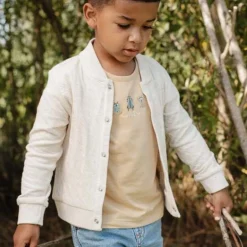 Little Dutch Jongens Kleding|Kinderkleding^Shirt korte mouw - Bruin - Forest Friends