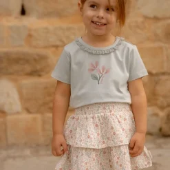 Little Dutch Meisjes Kleding|Kinderkleding^Shirt korte mouw - Groen - Fairy Garden