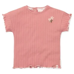 Little Dutch Meisjes Kleding|Kinderkleding^Shirt korte mouw - Roze - Fairy Garden